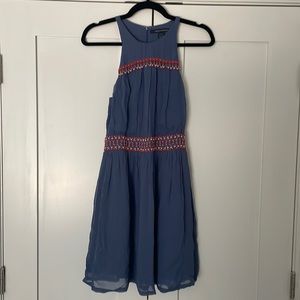 French connection - grey/blue beaded dress - size 2